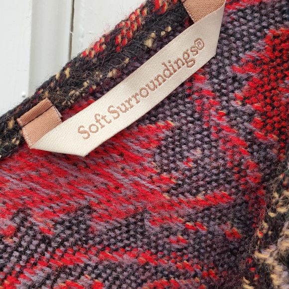 SOFT SURROUNDINGS Fringed Poncho / Ruana / Wrap - Picture 5 of 9